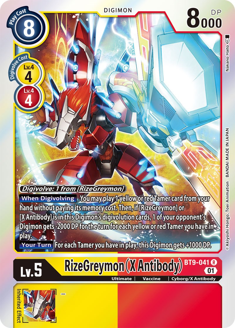 RizeGreymon (X Antibody) [BT9-041] [X Record] | Clutch Gaming