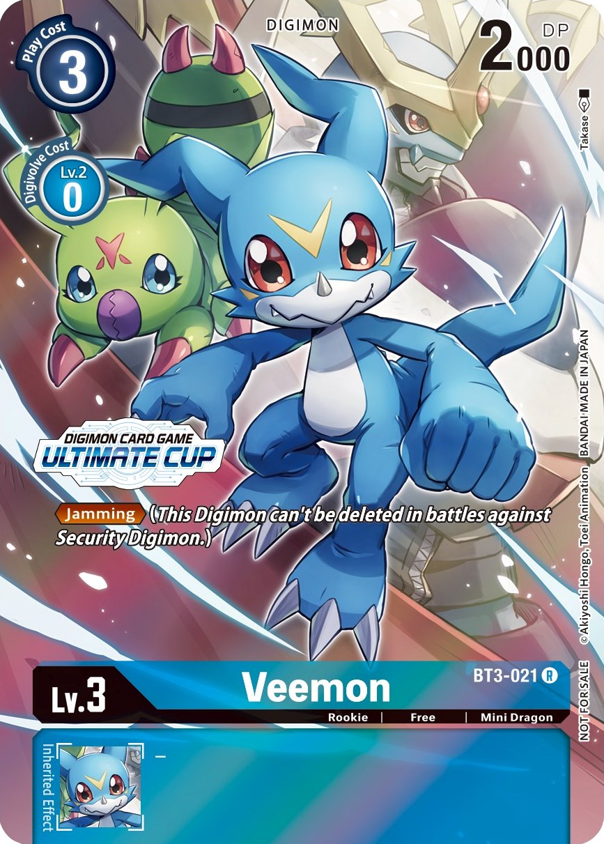 Veemon [BT3-021] (April Ultimate Cup 2022) [Release Special Booster Promos] | Clutch Gaming