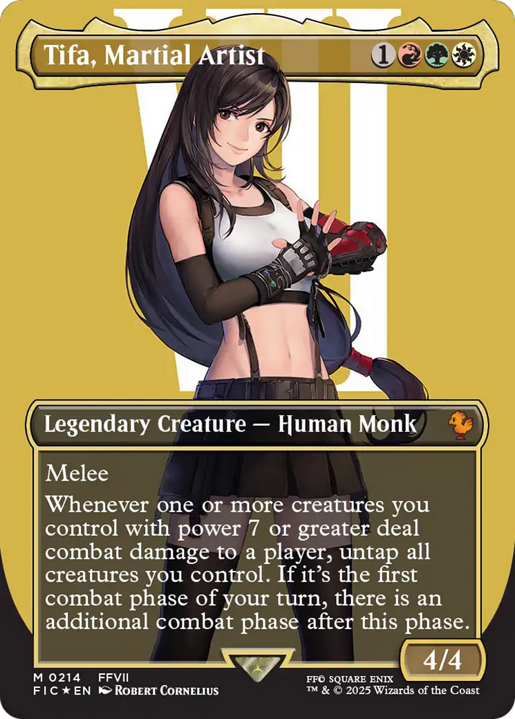 Tifa, Martial Artist (Borderless) (Surge Foil) [FINAL FANTASY Commander] | Clutch Gaming
