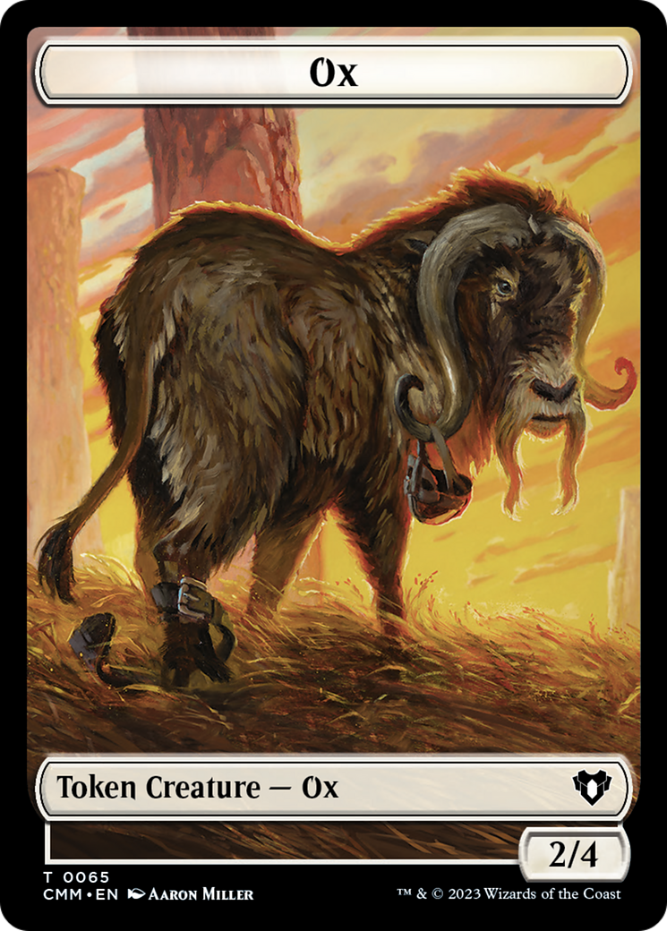 Phyrexian Golem // Ox Double-Sided Token [Commander Masters Tokens] | Clutch Gaming