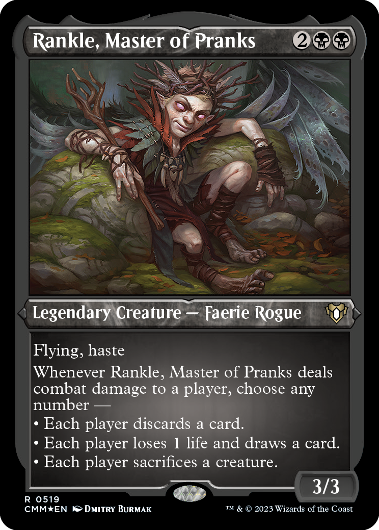 Rankle, Master of Pranks (Foil Etched) [Commander Masters] | Clutch Gaming