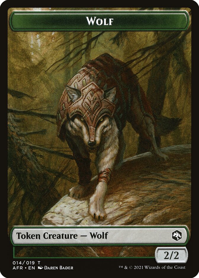 Wolf // Mordenkainen Emblem Double-Sided Token [Dungeons & Dragons: Adventures in the Forgotten Realms Tokens] | Clutch Gaming