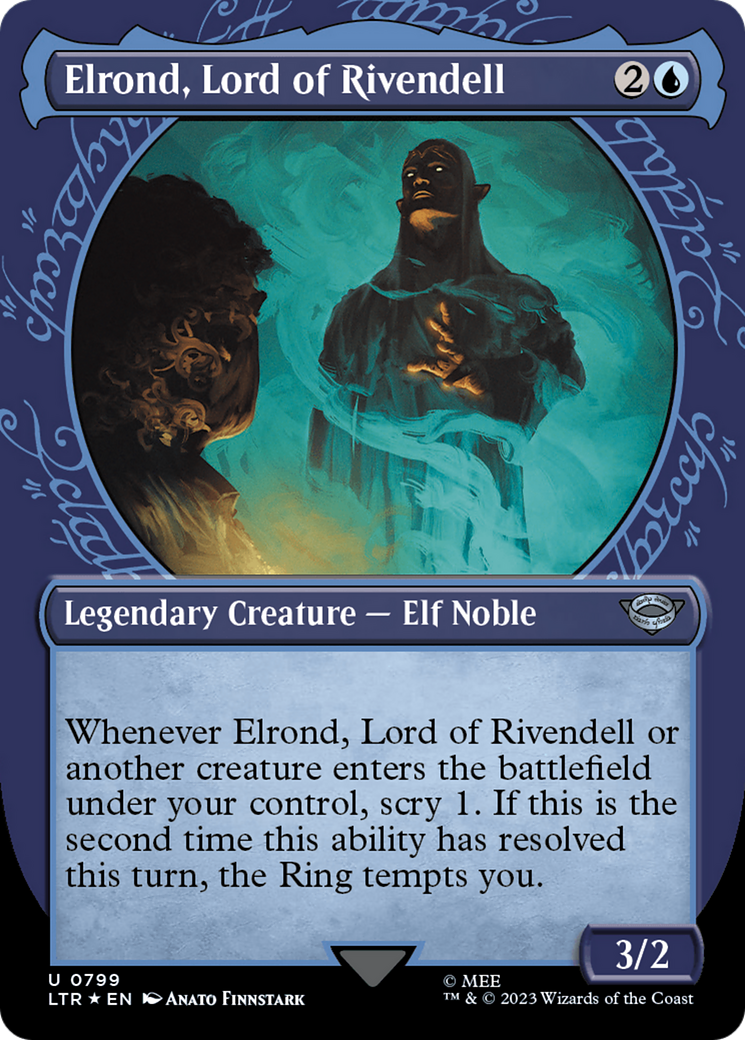 Elrond, Lord of Rivendell (Showcase) (Surge Foil) [The Lord of the Rings: Tales of Middle-Earth] | Clutch Gaming