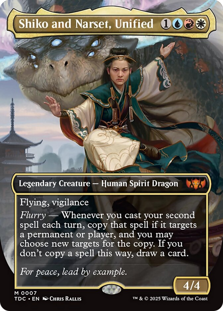 Shiko and Narset, Unified (Borderless) [Tarkir: Dragonstorm Commander] | Clutch Gaming