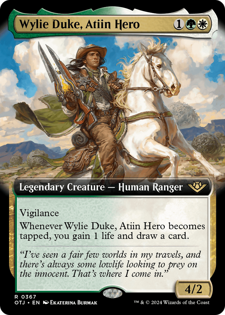 Wylie Duke, Atiin Hero (Extended Art) [Outlaws of Thunder Junction] | Clutch Gaming