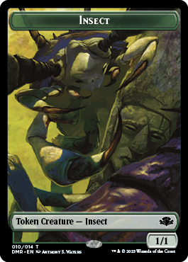 Insect // Elemental Double-Sided Token [Dominaria Remastered Tokens] | Clutch Gaming