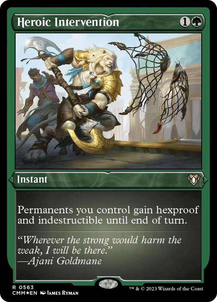 Heroic Intervention (Foil Etched) [Commander Masters] | Clutch Gaming