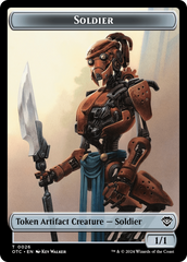 Drake // Soldier (0026) Double-Sided Token [Outlaws of Thunder Junction Commander Tokens] | Clutch Gaming