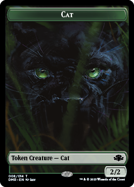 Elephant // Cat (008) Double-Sided Token [Dominaria Remastered Tokens] | Clutch Gaming