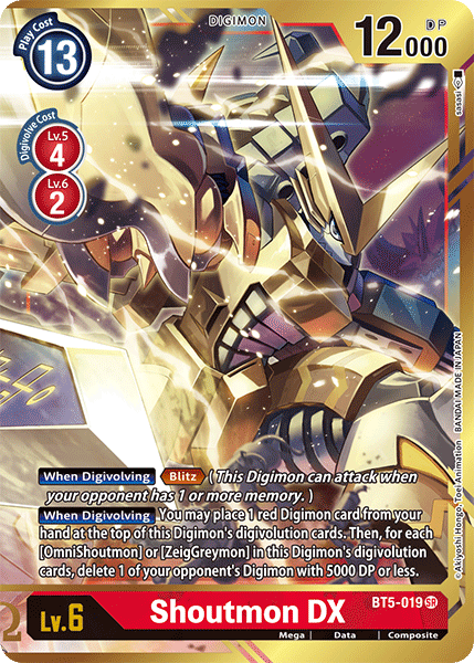 Shoutmon DX [BT5-019] (Alternate Art) [Battle of Omni] | Clutch Gaming