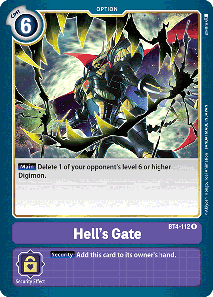 Hell's Gate [BT4-112] [Great Legend] | Clutch Gaming