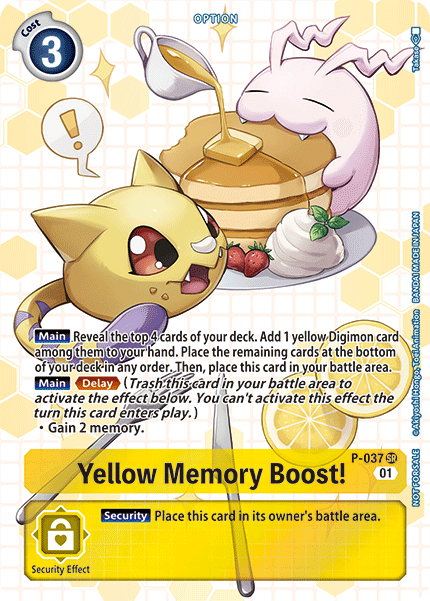 Yellow Memory Boost! [P-037] (Box Promotion Pack - Next Adventure) [Promotional Cards] | Clutch Gaming