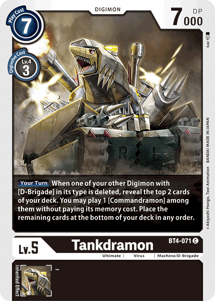 Tankdramon [BT4-071] [Great Legend] | Clutch Gaming