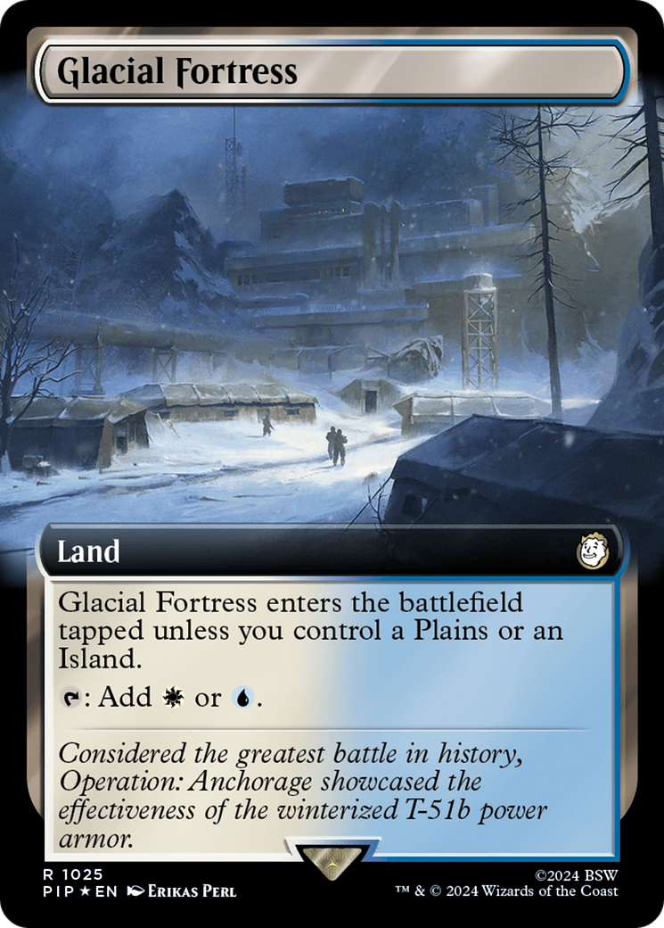 Glacial Fortress (Extended Art) (Surge Foil) [Fallout] | Clutch Gaming