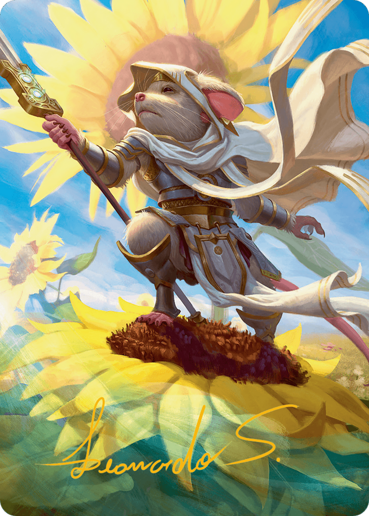 Elspeth, Sun's Champion Art Card (Gold-Stamped Signature) [Bloomburrow Art Series] | Clutch Gaming