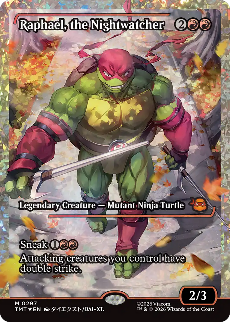 Raphael, the Nightwatcher (Showcase) (Fracture Foil) [Teenage Mutant Ninja Turtles] | Clutch Gaming