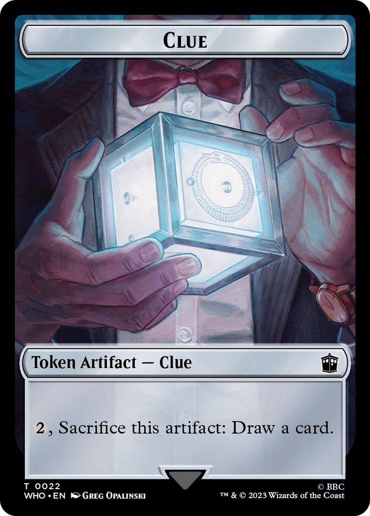 Copy // Clue (0022) Double-Sided Token [Doctor Who Tokens] | Clutch Gaming