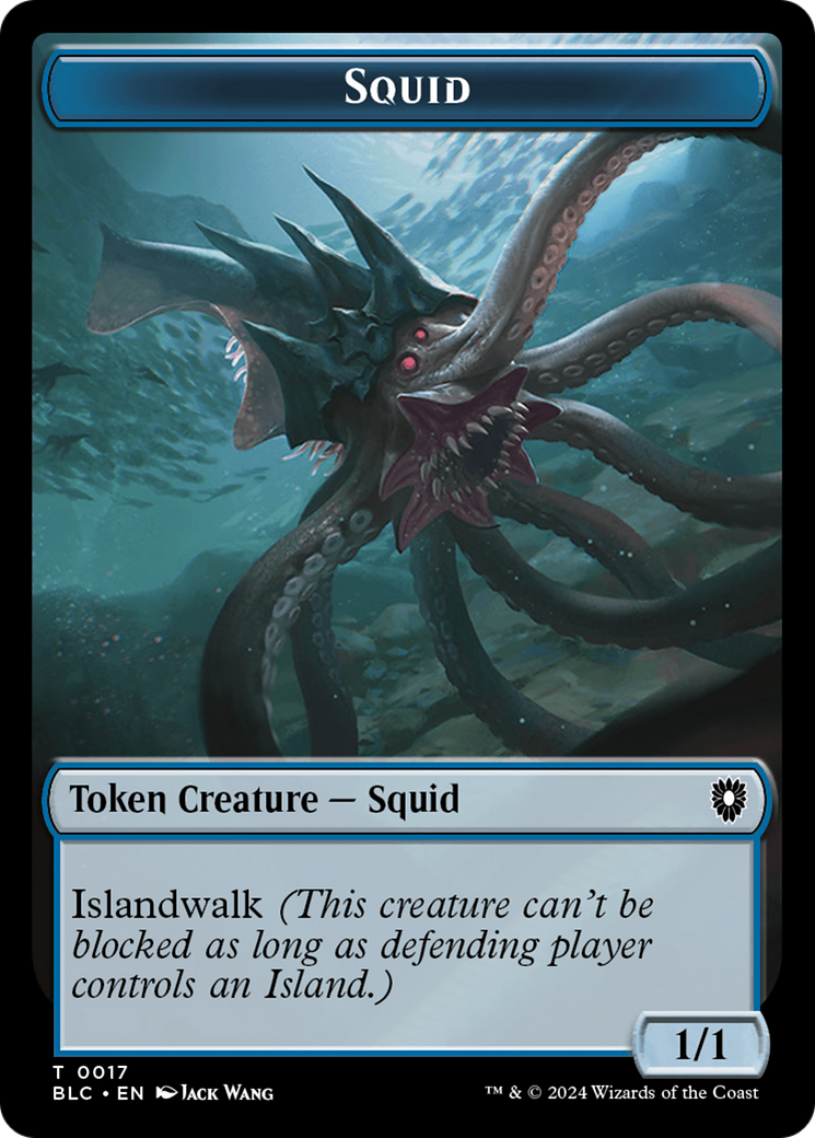 Elephant // Squid Double-Sided Token [Bloomburrow Commander Tokens] | Clutch Gaming