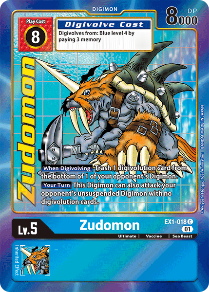 Zudomon [EX1-018] (Alternate Art) [Classic Collection] | Clutch Gaming