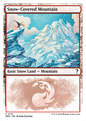 Snow-Covered Mountain (White Border) [Mystery Booster 2] | Clutch Gaming