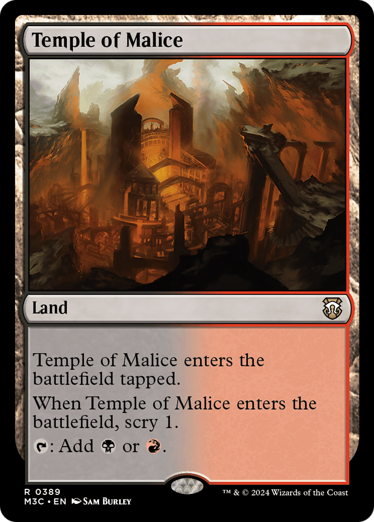 Temple of Malice (Ripple Foil) [Modern Horizons 3 Commander] | Clutch Gaming