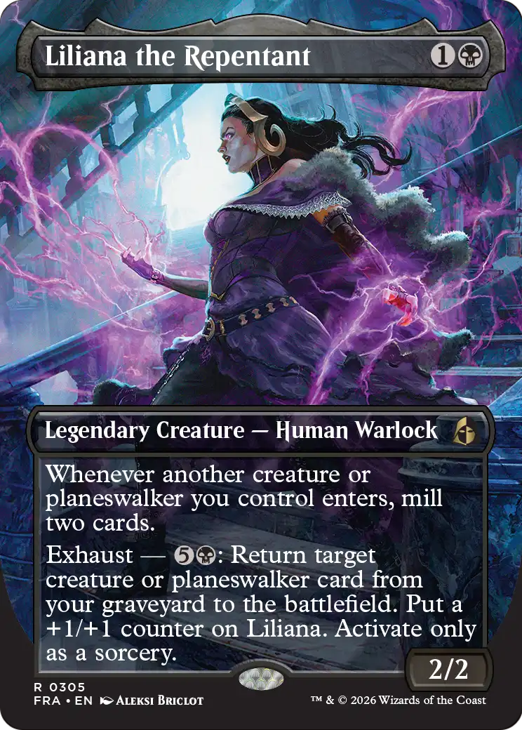 Liliana the Repentant (Borderless) [Reality Fracture] | Clutch Gaming