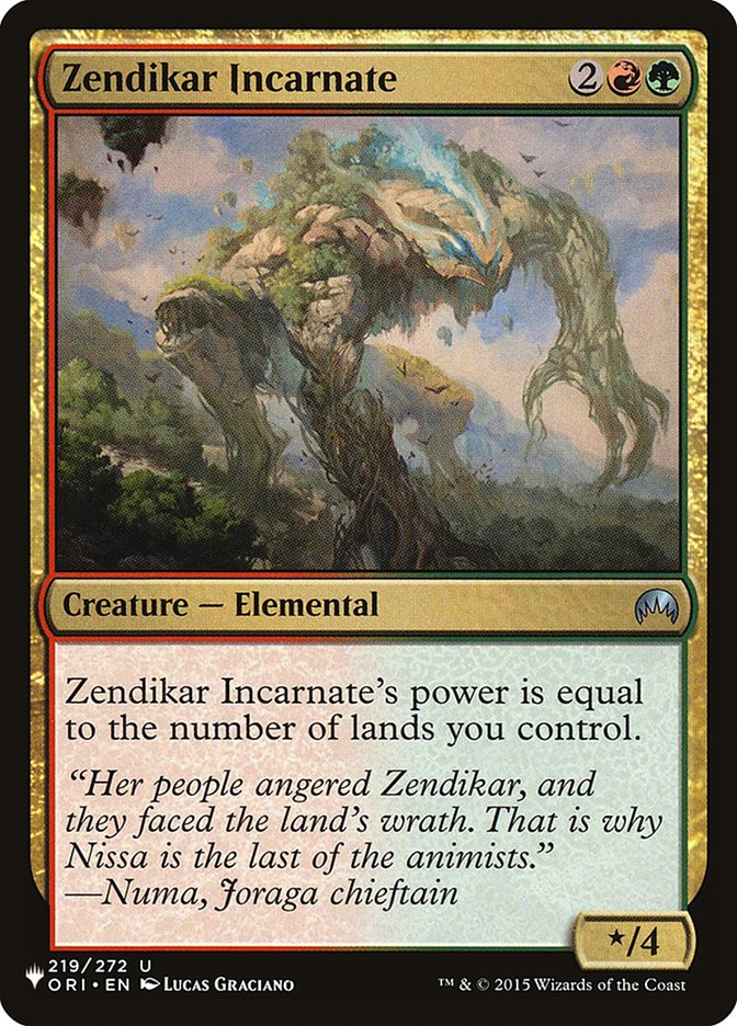 Zendikar Incarnate [The List] | Clutch Gaming