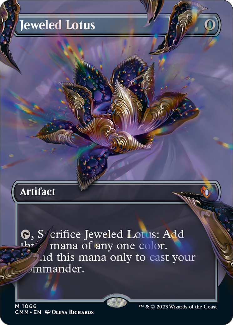 Jeweled Lotus (Borderless Textured Foil Frame Break) [Commander Masters] | Clutch Gaming