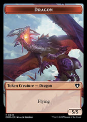 Human Soldier // Dragon (0021) Double-Sided Token [Commander Masters Tokens] | Clutch Gaming