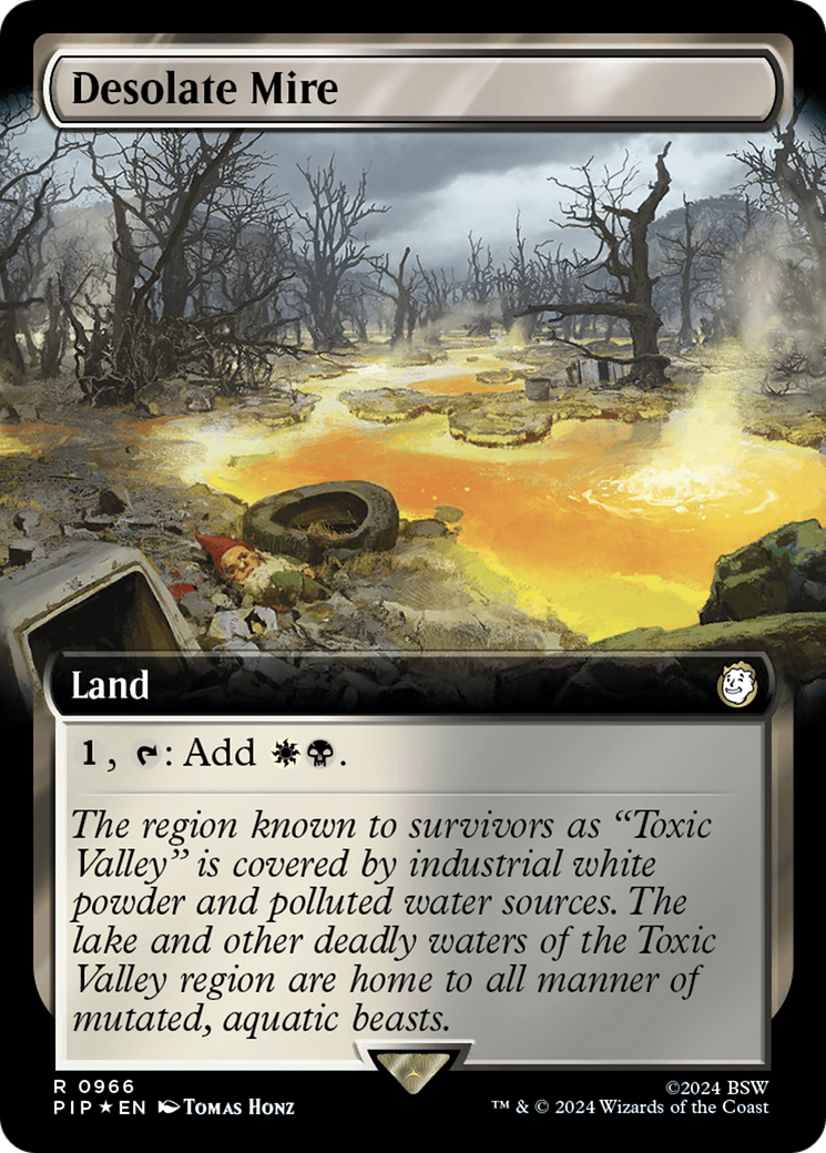 Desolate Mire (Extended Art) (Surge Foil) [Fallout] | Clutch Gaming