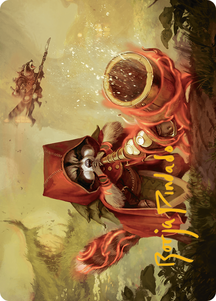 Raccoon Rallier Art Card (Gold-Stamped Signature) [Bloomburrow Art Series] | Clutch Gaming