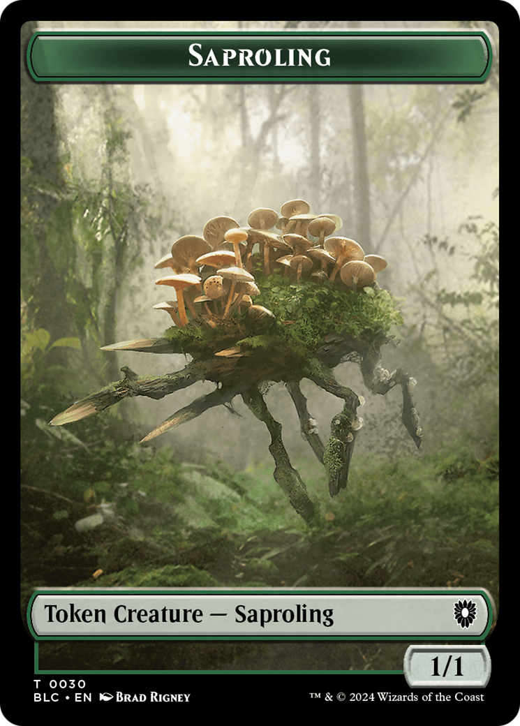 Hamster // Saproling Double-Sided Token [Bloomburrow Commander Tokens] | Clutch Gaming