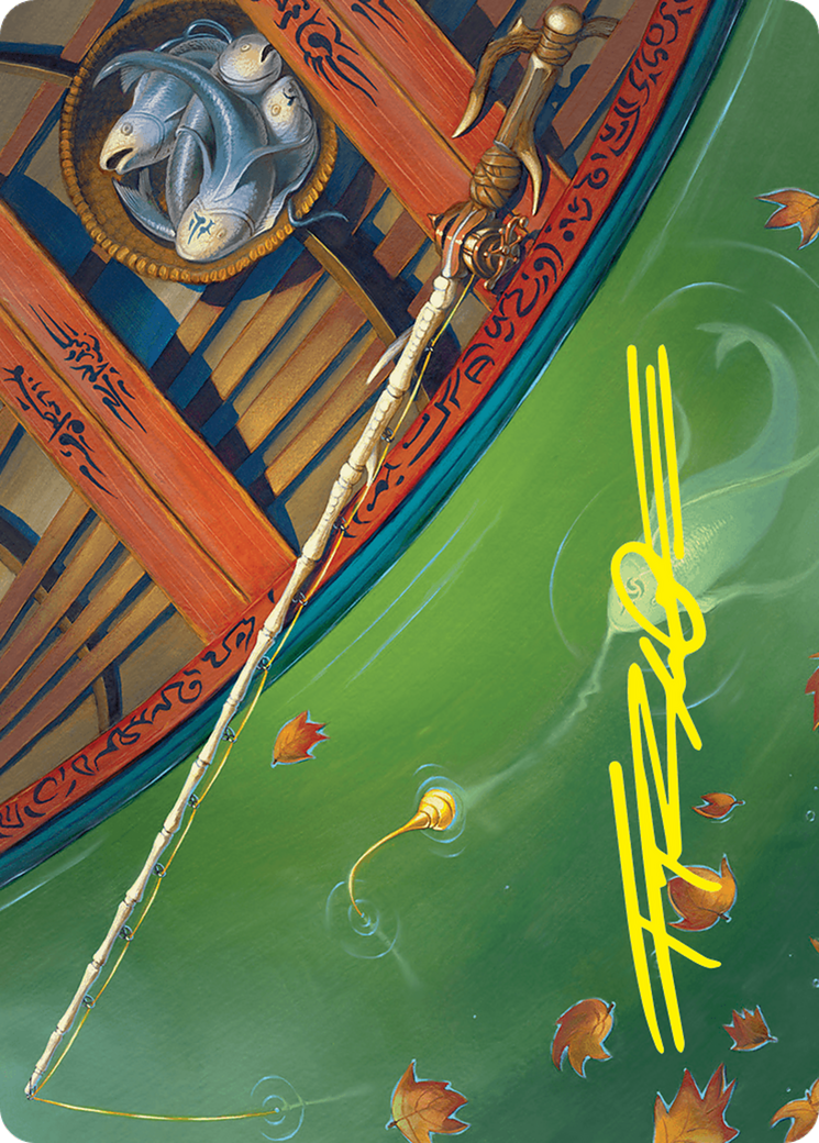 Fishing Pole Art Card (18/54) (Gold-Stamped Signature) [Foundations Art Series] | Clutch Gaming