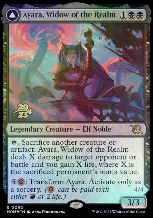 Ayara, Widow of the Realm // Ayara, Furnace Queen [March of the Machine Prerelease Promos] | Clutch Gaming