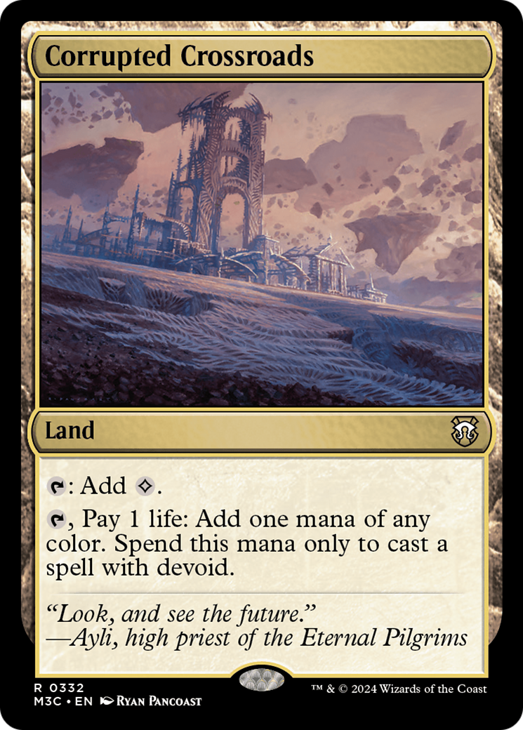 Corrupted Crossroads (Ripple Foil) [Modern Horizons 3 Commander] | Clutch Gaming