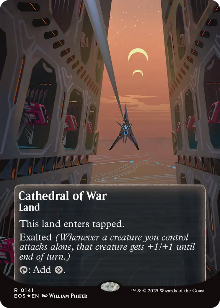Cathedral of War (0141) (Borderless) (Galaxy Foil) [Edge of Eternities: Stellar Sights] | Clutch Gaming