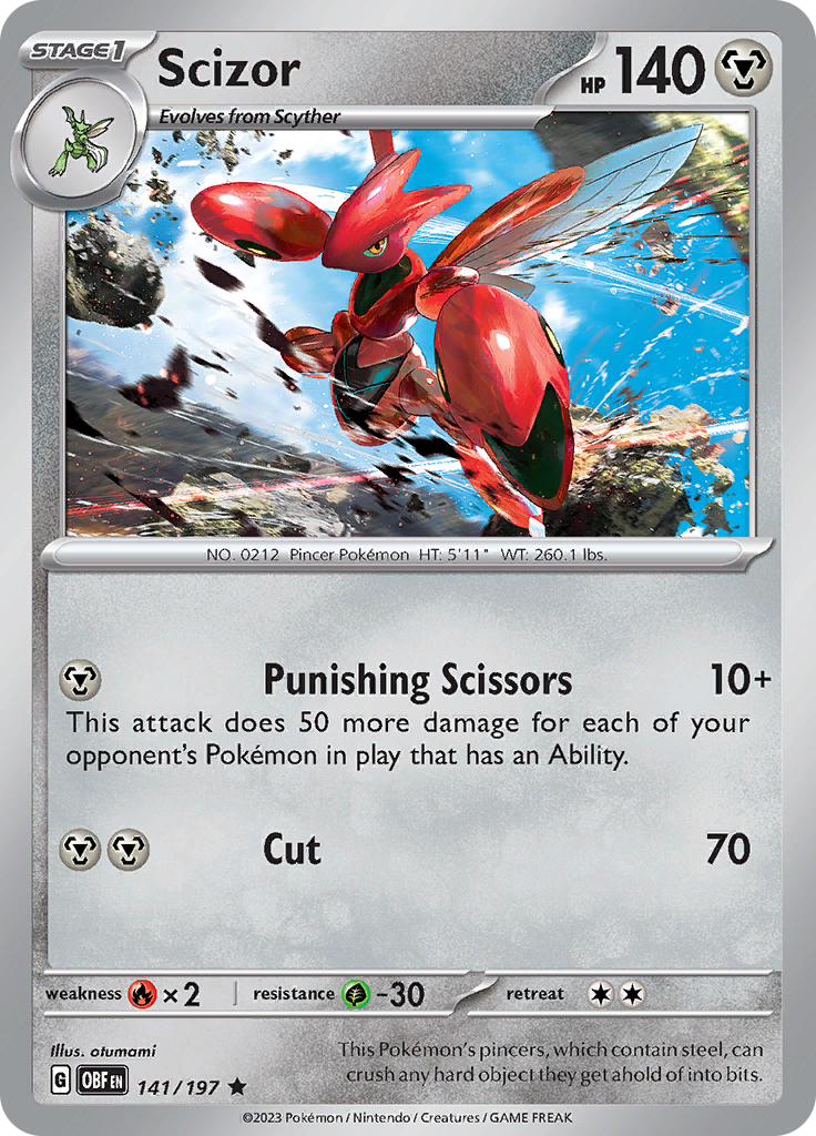 Scizor (141/197) [Scarlet & Violet: Obsidian Flames] | Clutch Gaming