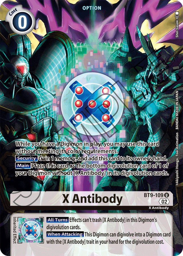 X Antibody [BT9-109] (Alternate Art) [Starter Deck: Beelzemon Advanced Deck Set] | Clutch Gaming