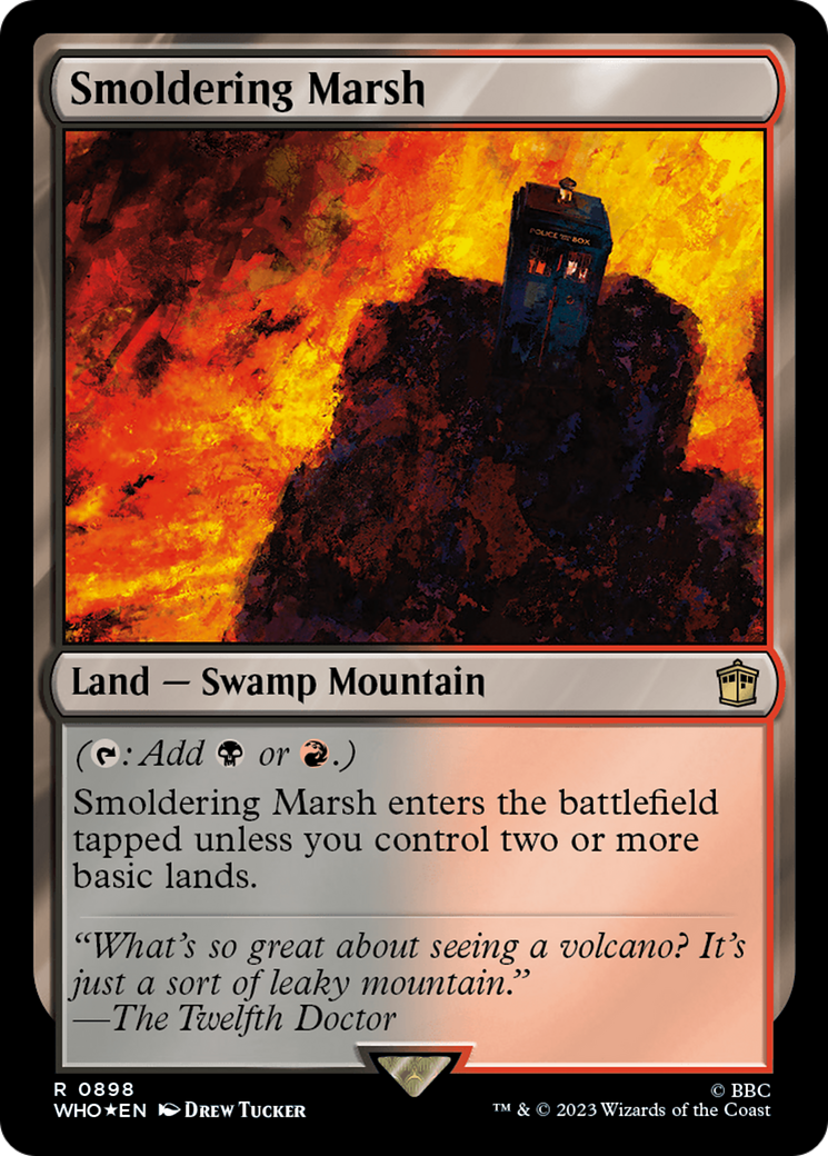 Smoldering Marsh (Surge Foil) [Doctor Who] | Clutch Gaming