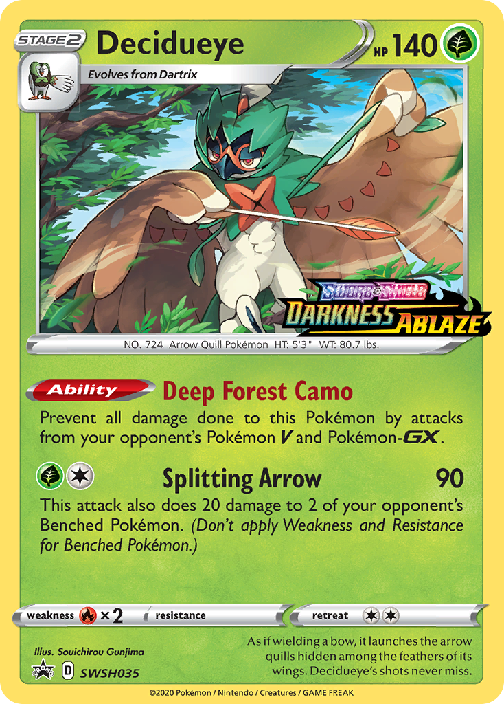 Decidueye (SWSH035) (Prerelease Promo) [Sword & Shield: Black Star Promos] | Clutch Gaming