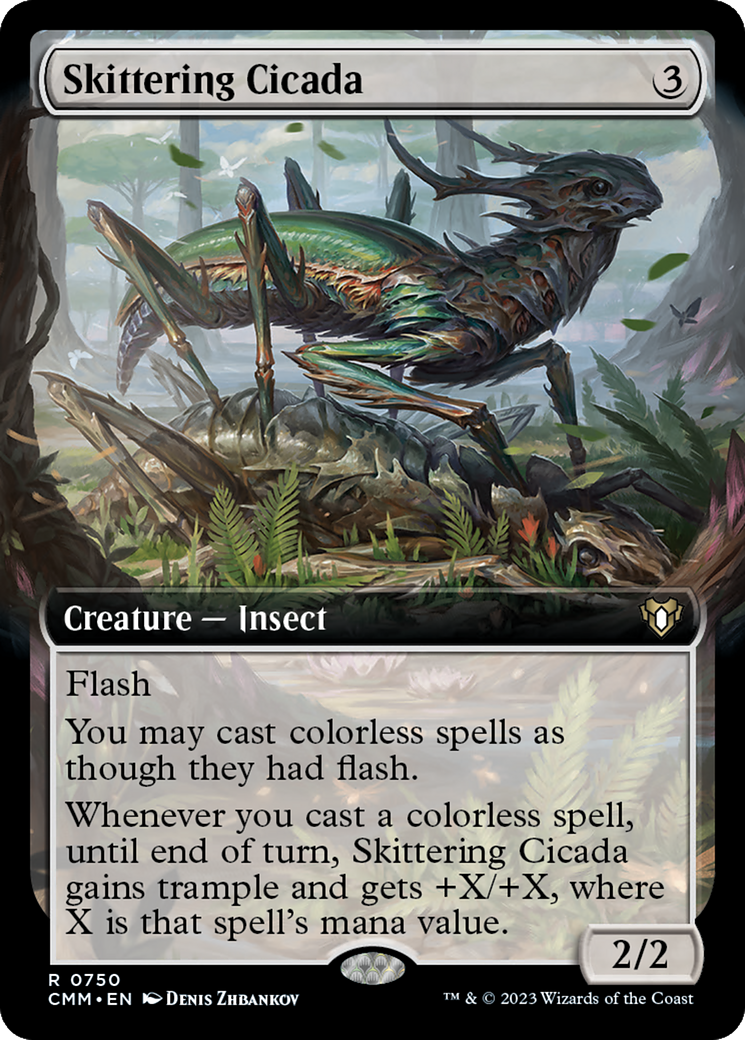 Skittering Cicada (Extended Art) [Commander Masters] | Clutch Gaming