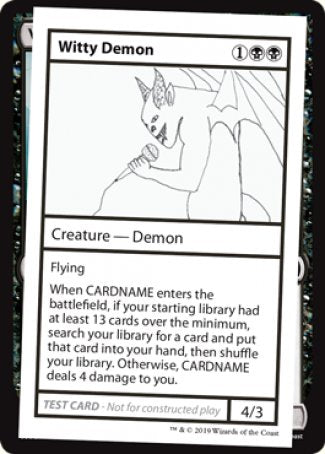 Witty Demon (2021 Edition) [Mystery Booster Playtest Cards] | Clutch Gaming