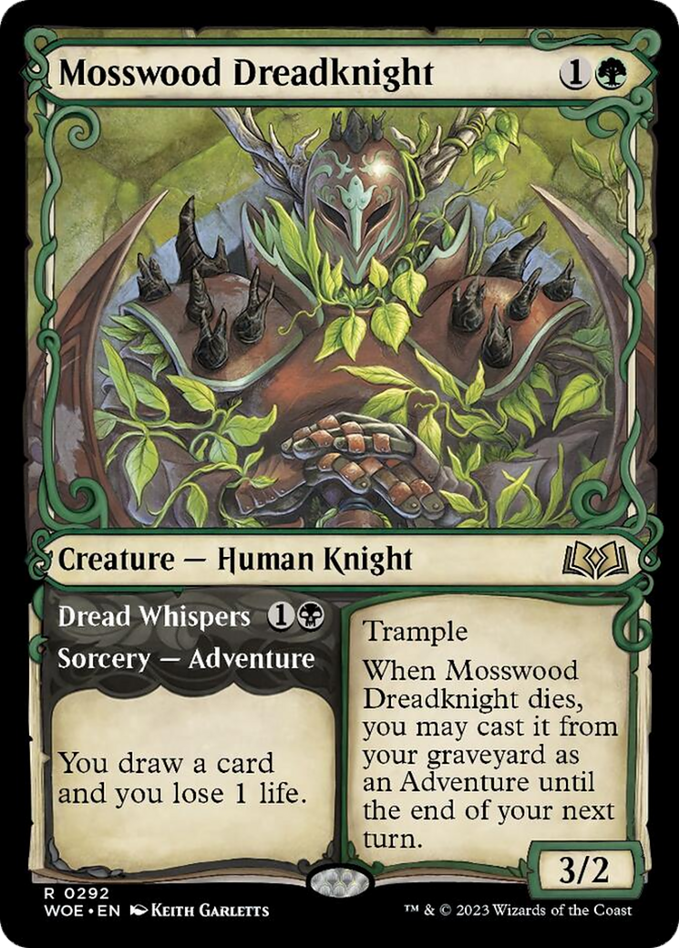 Mosswood Dreadknight // Dread Whispers (Showcase) [Wilds of Eldraine] | Clutch Gaming