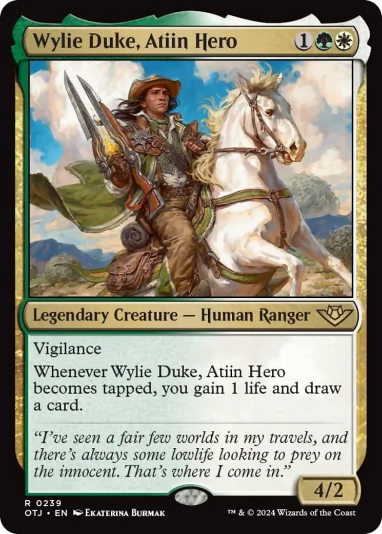 Wylie Duke, Atiin Hero [Outlaws of Thunder Junction] | Clutch Gaming