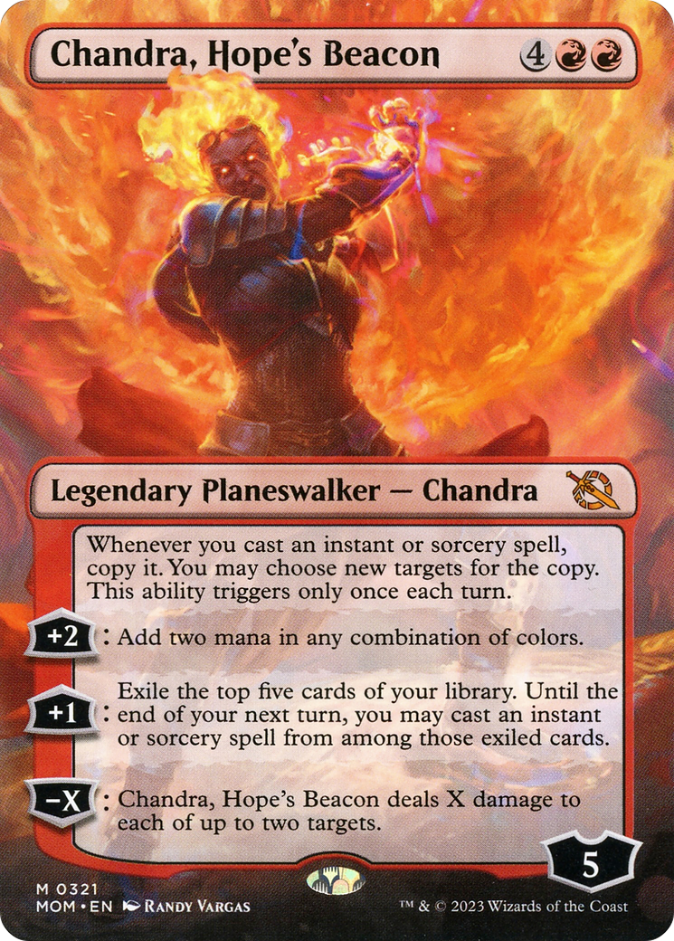 Chandra, Hope's Beacon (Borderless Alternate Art) [March of the Machine] | Clutch Gaming