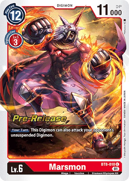 Marsmon [BT8-018] [New Awakening Pre-Release Cards] | Clutch Gaming