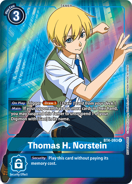 Thomas H. Norstein [BT4-093] (Buy-A-Box Promo) [Great Legend Promos] | Clutch Gaming