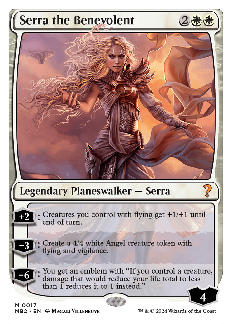 Serra the Benevolent (White Border) [Mystery Booster 2] | Clutch Gaming