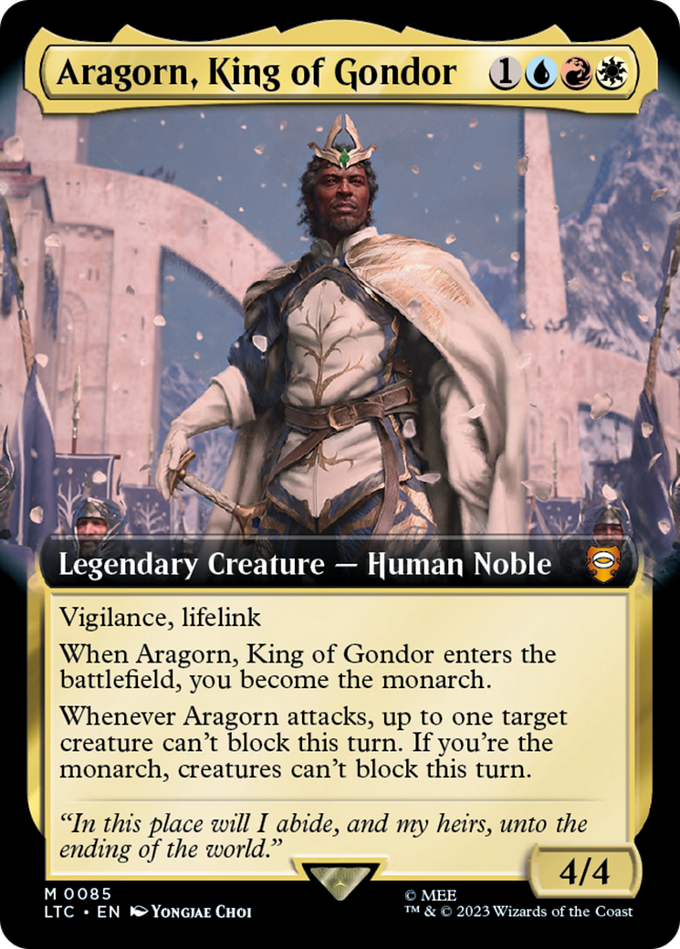 Aragorn, King of Gondor (Extended Art) [The Lord of the Rings: Tales of Middle-Earth Commander] | Clutch Gaming