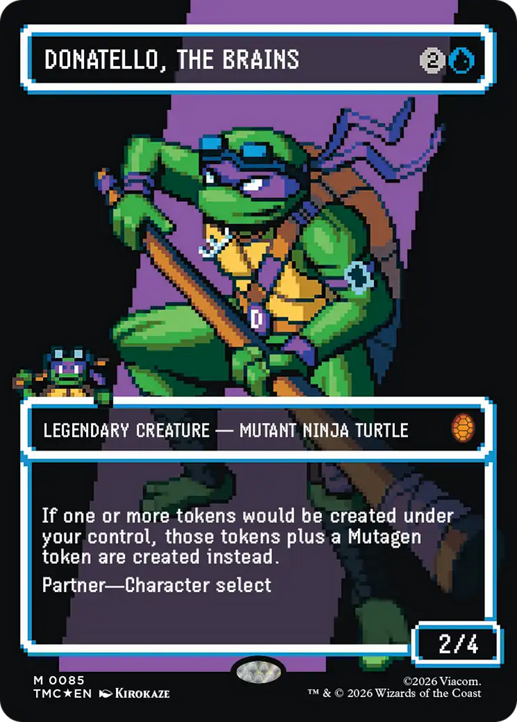 Donatello, the Brains (0085) (Borderless) (Surge Foil) [Teenage Mutant Ninja Turtles Commander] | Clutch Gaming